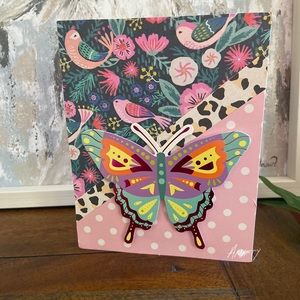 Handmade greeting card - blank inside for custom handwritten message.